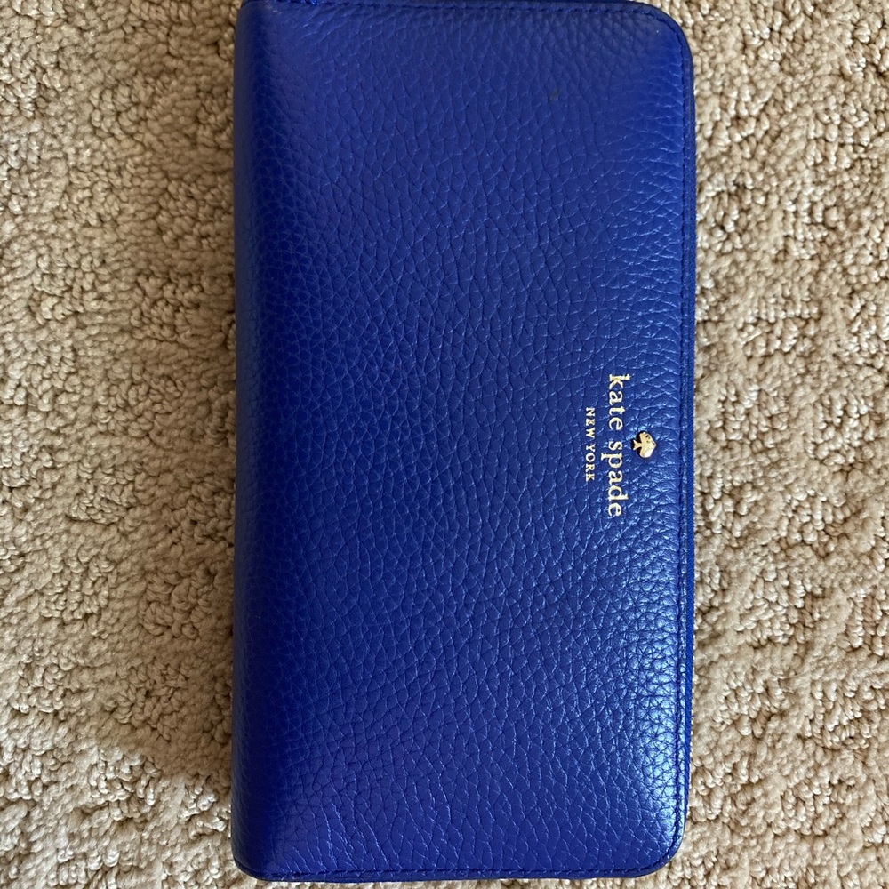 Royal blue Kate spade wallet